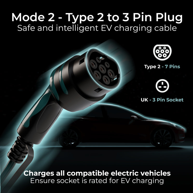 Załaduj obraz do przeglądarki galerii, Luceco Masterplug Mode 2 5M 3 Pin Uk Plug To Type 2 | EVCM221005-MP
