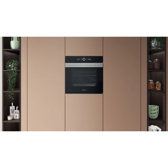 Hotpoint 73L Built-in Electric Single Oven | Black and Silver |HOI5S8PM0XUK
