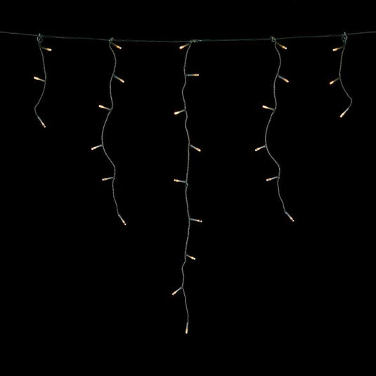 Premier Decorations 240 Snowing Icicle Lights Warm White | LV162182WW