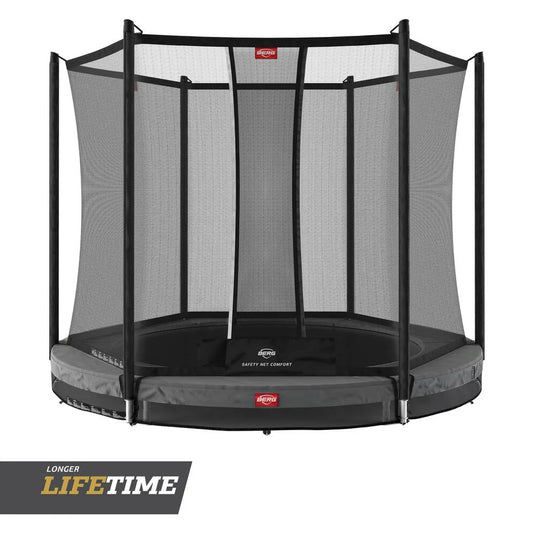 BERG Favorit InGround Trampoline | 330CM/ 11FT | Safety Net | Grey | 35.11.23.00