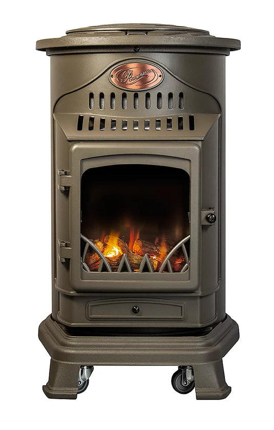Provence Portable Gas Fire Heater | Rustic Brown | 3.4kW | 302492