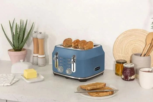 Rangemaster Classic 4 Slice Toaster | Stone Blue | RMCL4S201SB