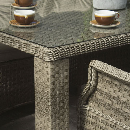 glass topped rectangular table