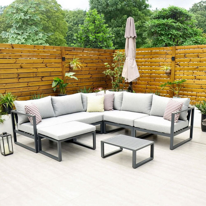 dark grey garden furniture corner set