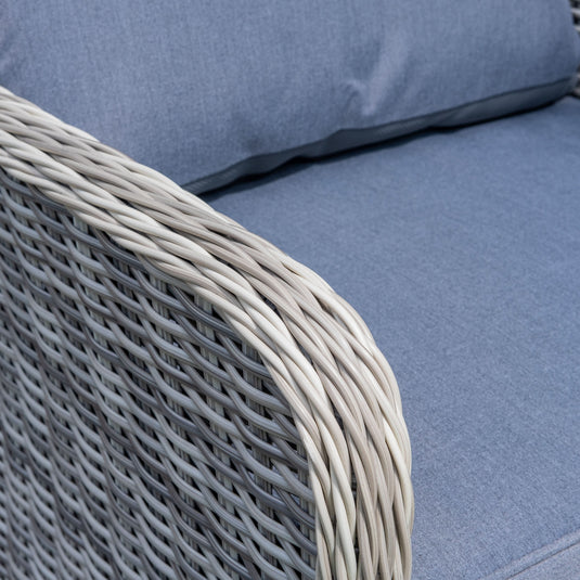 light grey woven synthetic rattan 