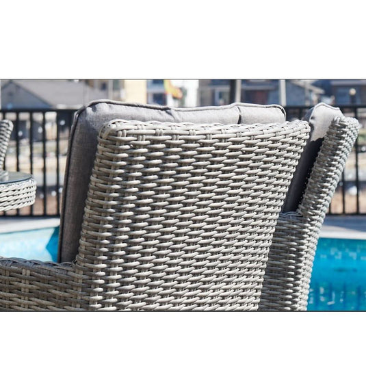 grey woven synthetic rattan