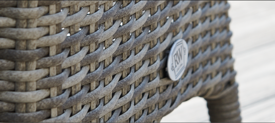 grey woven synthetic rattan