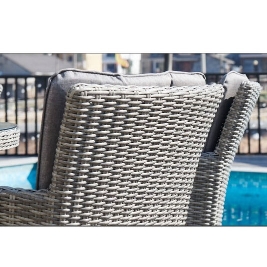 grey woven synthetic rattan