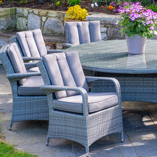 light grey armchair with grey back and base cushions