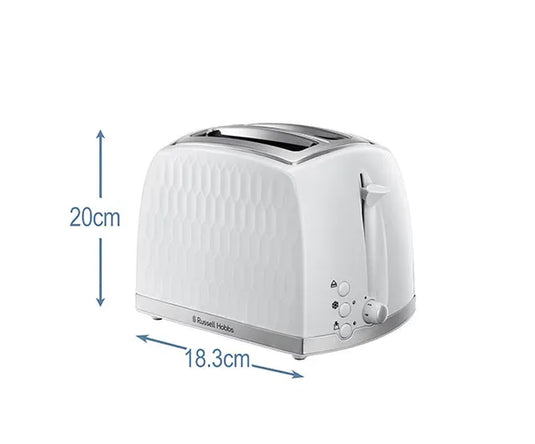 Russell Hobbs Honeycomb 2 Slice Toaster - White | 26060/RH