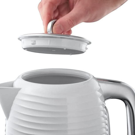 lid of white russell hobbs inspire kettle 