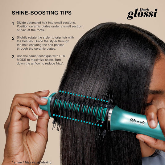 Shark Glossi 2-in-1 Hot Tool and Air Glosser | Juniper | HT302UKTL