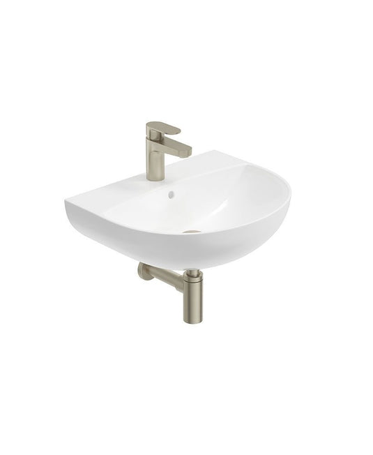 Sonas Horizon Round 50Cm 1 Tap Hole Wash Basin & Bottle Trap | Brushed Nickel | USW0458