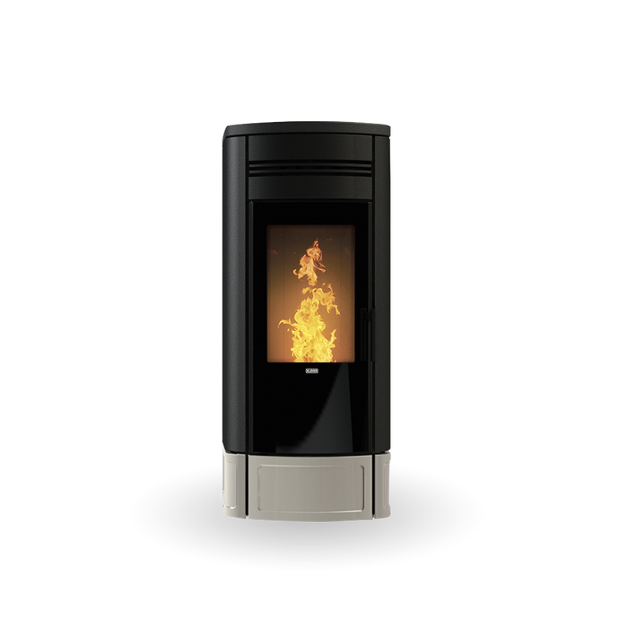 klover style 140 duo wood pellet boiler in bordeaux, 17.7kw
