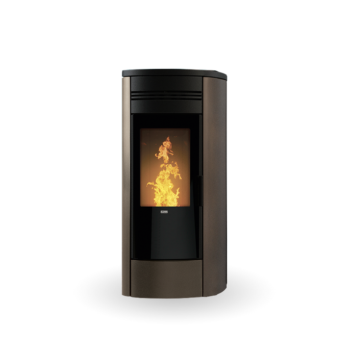 klover style 140 wood pellet boiler in ivory, 17.7kw