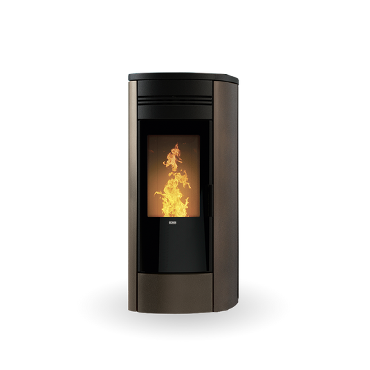 klover style 140 wood pellet boiler in ivory, 17.7kw