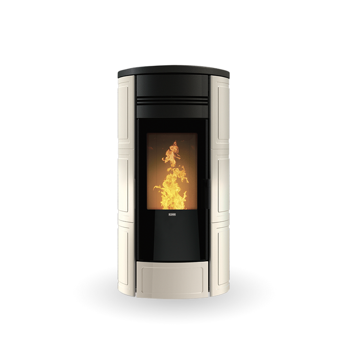 klover style 180 plus wood pellet boiler in moka, 23.4kw