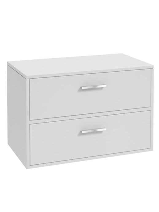Sonas Finland Wall Hung 80Cm Two Drawer Countetop Vanity Unit White]