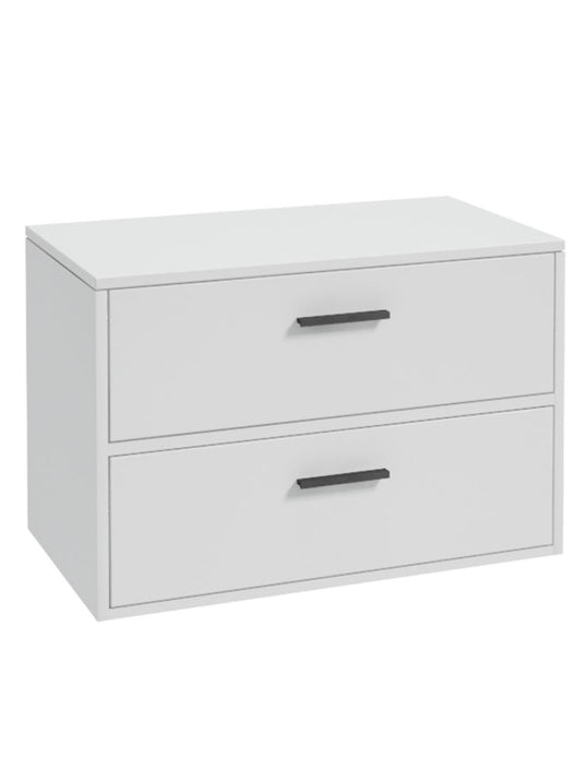 Finland 80cm Countertop Vanity Unit | Matt White 