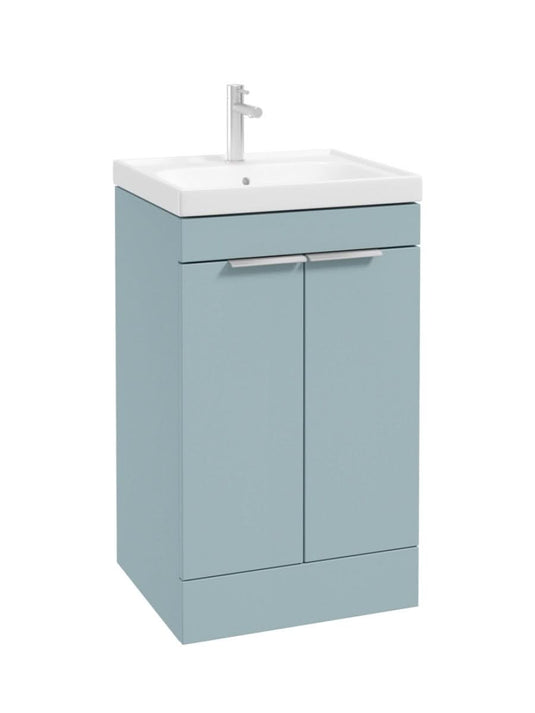 floorstanding vanity unit in Matt Morning Sky Blue