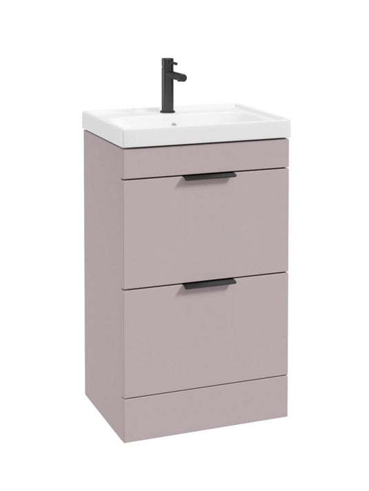 floorstanding vanity unit in Matt Cashmere Pink