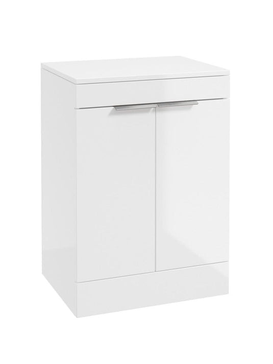freestanding vanity unit in Gloss White