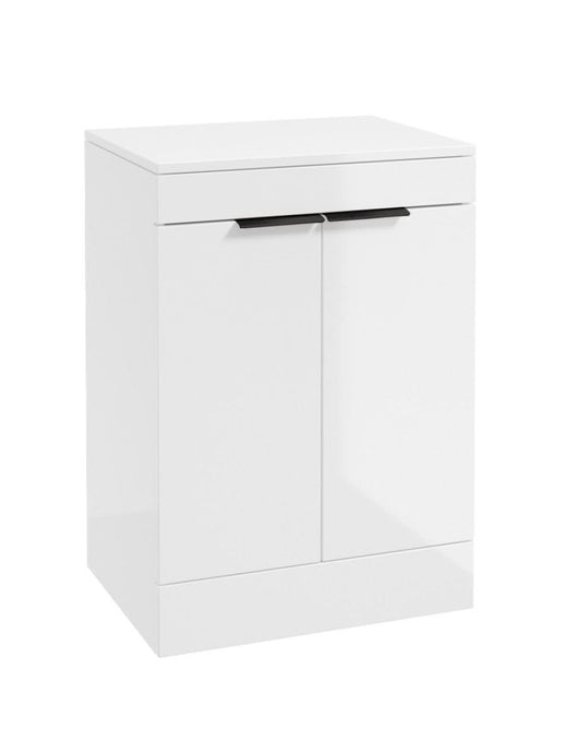 freestanding vanity unit in Gloss White