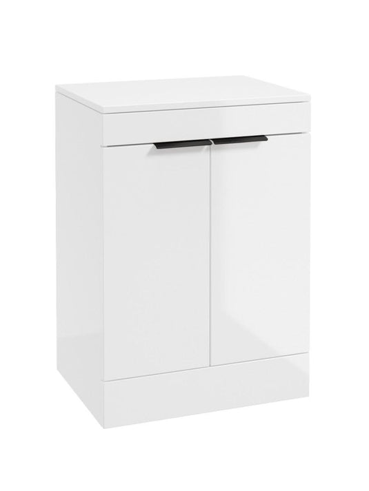 freestanding vanity unit in Gloss White