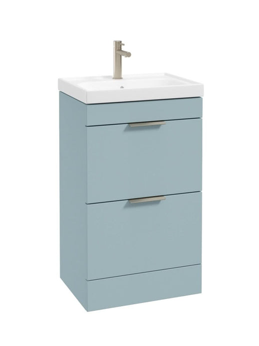freestanding vanity unit in Matt Morning Sky Blue