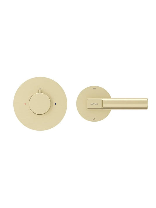 brushed gold shower valve with diverter