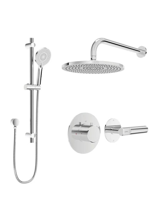 thermostatic shower set with wall arm