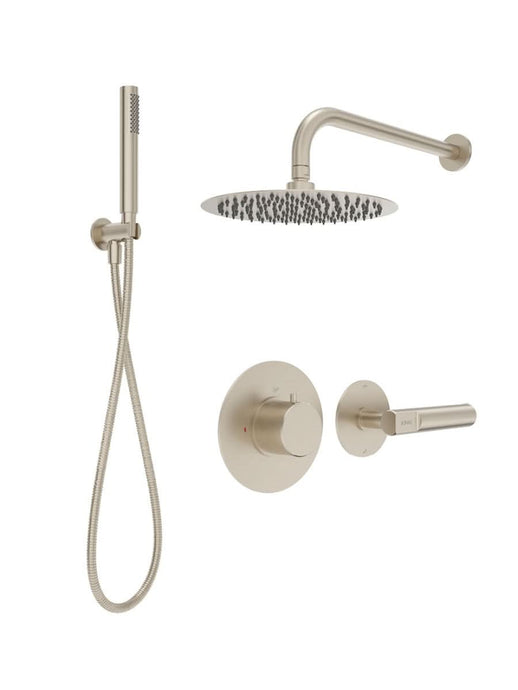 brushed nickel thermostatic shower set