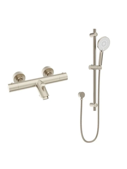 brushed nickel thermostatic bath mixer