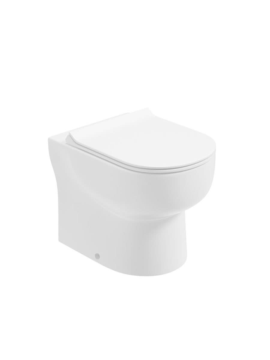 Via Rimless Back To Wall Wc & Slim Soft Close Seat - Cork - Toss Bryan