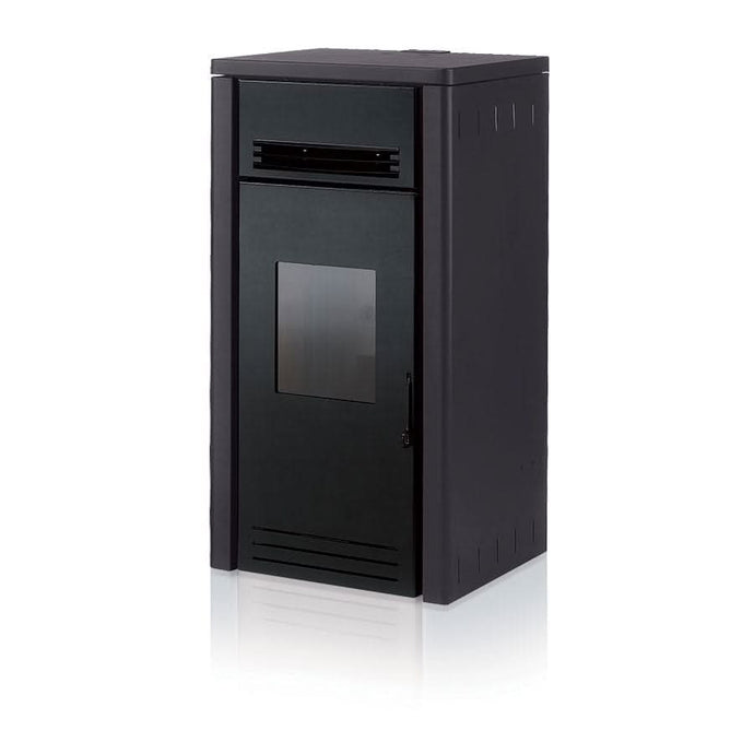 horus calore versus 13d2 ductable duo wood pellet stove in black, 12kw
