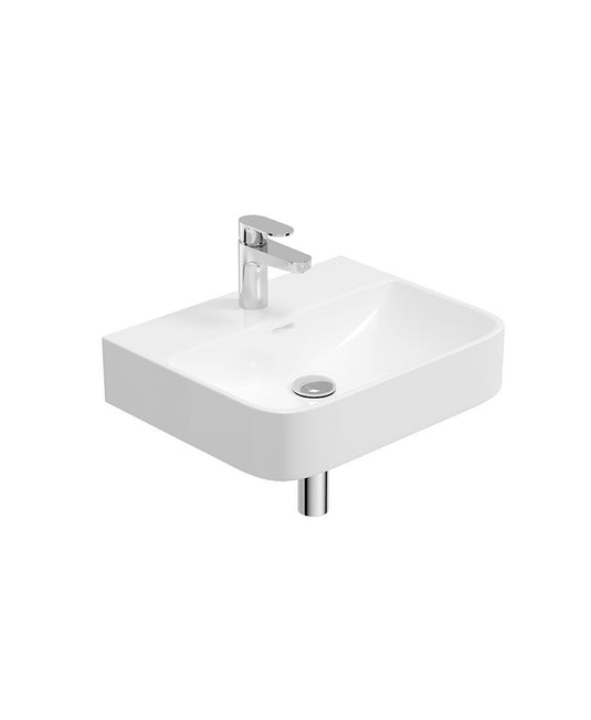 Sonas Horizon Square 50Cm 1 Tap Hole Wash Basin & Bottle Trap | Chrome | USW0341