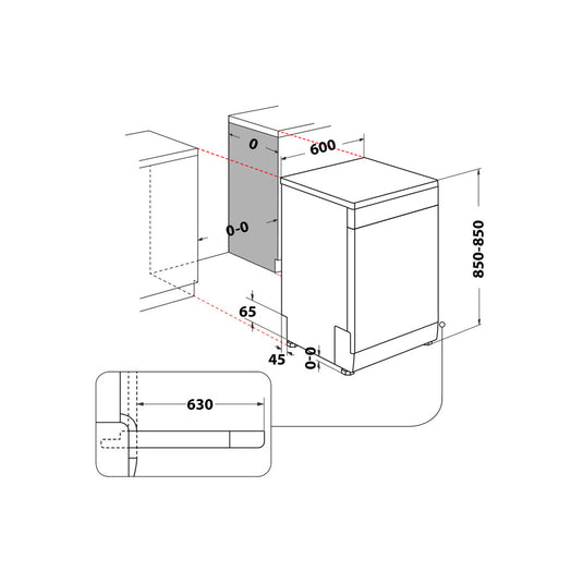 Whirlpool Freestanding MaxiSpace Dishwasher with Flexible 3rd Rack | 15 Place Setting | B Rated | W7F HS51 X UK