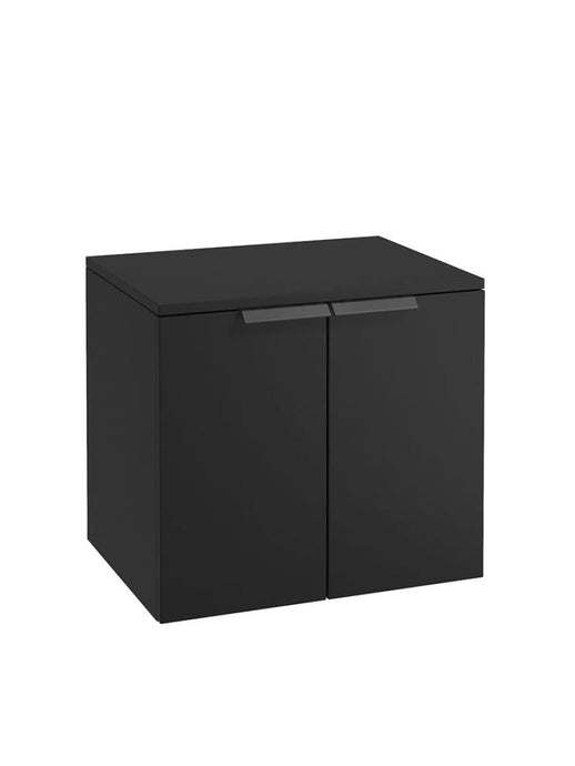 Sonas Stockholm Wall Hung 60Cm Two Door Countertop Vanity Unit | Matt Black | Matt Black Handle | UF1272