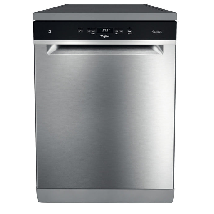 Whirlpool Freestanding Full Size Dishwasher | 14 Place Setting | Stainless Steel | D Rated | WFC 3C33 PF X UK