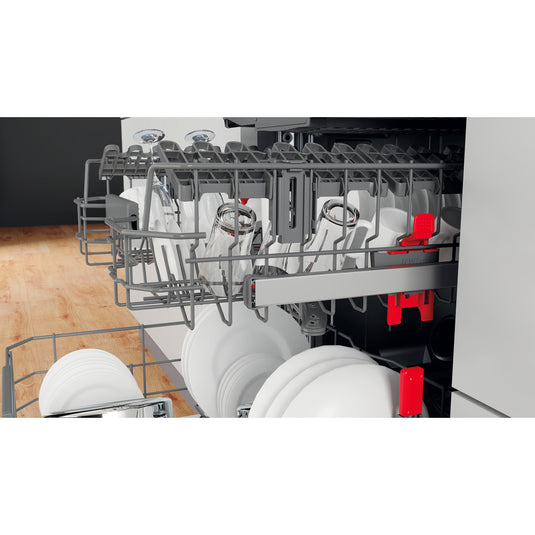 Whirlpool Freestanding Full Size Dishwasher | Stainless Steel | 14 Place Settings | D Rated | WIC 3C33 PFE UK