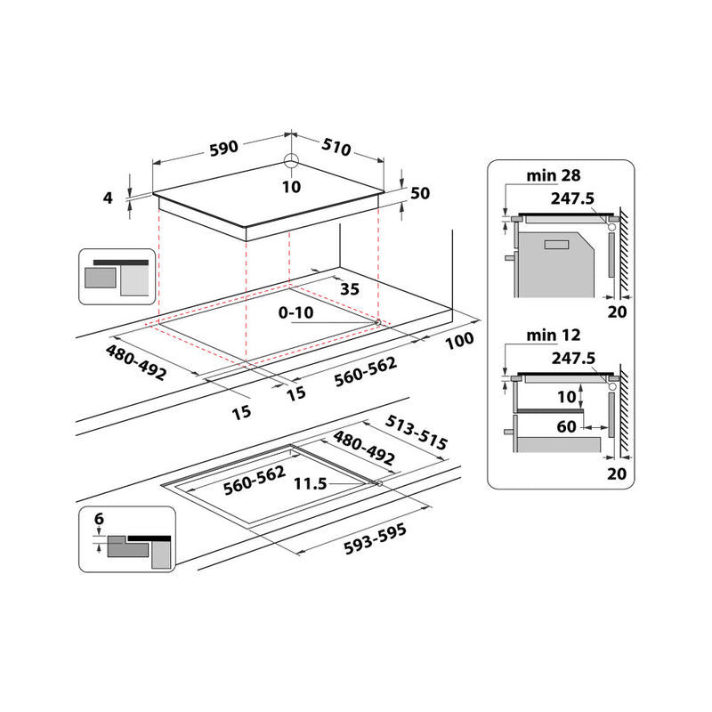 Load image into Gallery viewer, Whirlpool Induction Hob | 60cm | Black | WS Q2160 NE
