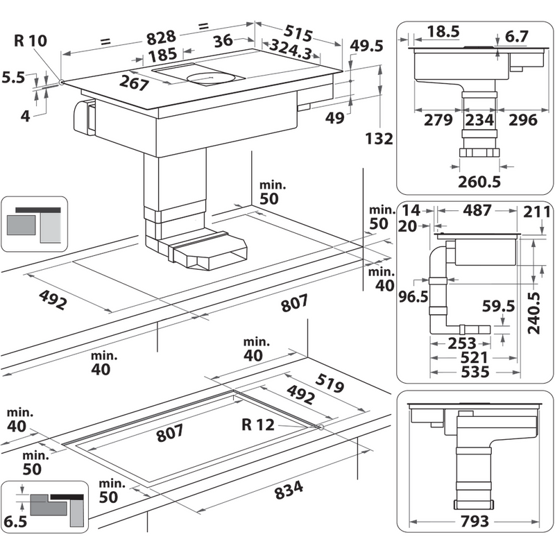 Load image into Gallery viewer, Whirlpool Induction Vented Hob | 83cm | Black | WVH 92 K F KIT/1
