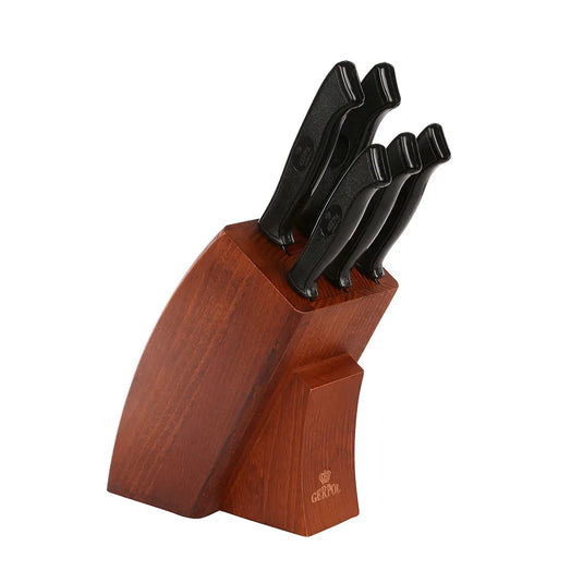 Altom Onyks 5-Piece Knife Set in Alder Wood Block | 0204013183